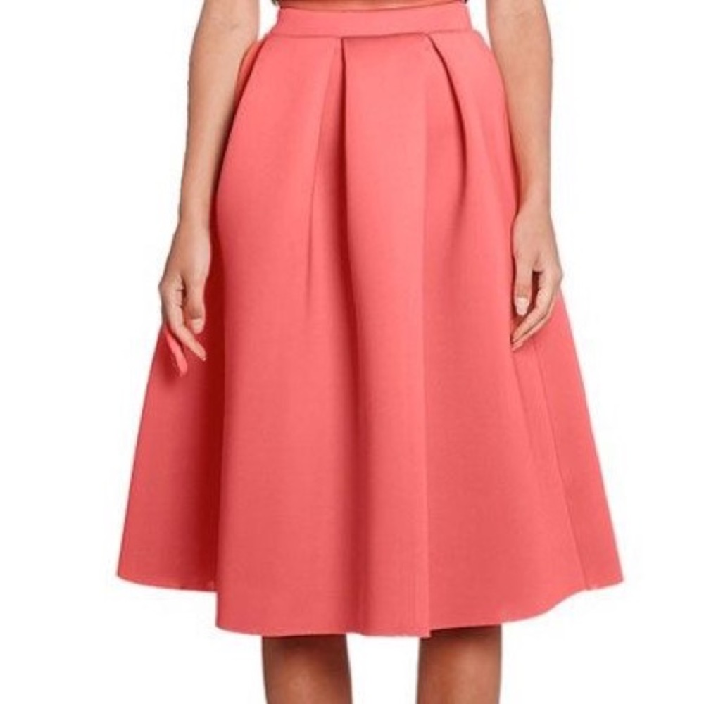 🌺Coral Midi Scuba Skirt 🌺
